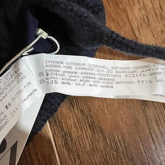 NWT Zara Baby Toddler Pom-Pom Knit Hat Bundle (3) - Black, Beige, and Navy - Picture 6 of 8